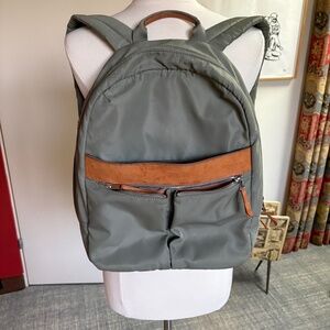 Knomo Beauchamp Laptop Knapsack - Tan with Light Tan Leather Trim